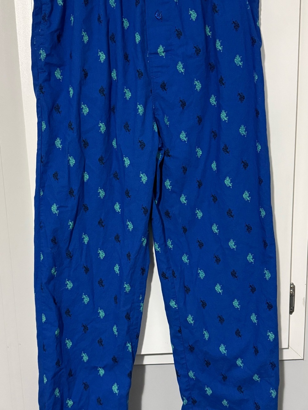 131. U.S. Polo Assn. Royal Blue Printed Pajama Pants Cotton Blend Medium